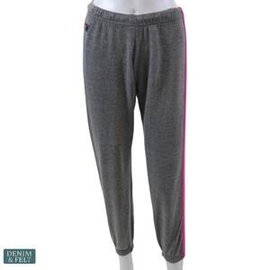 AVIATOR NATION XS Rainbow 5 Stripe Classic Sweatpants/Joggers Charcoal Gray